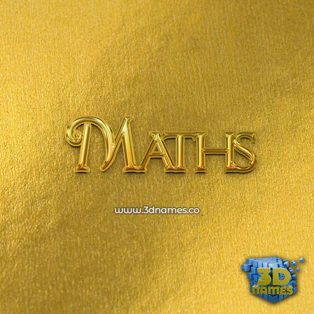 maths in All Gold style - 3D name wallpaper