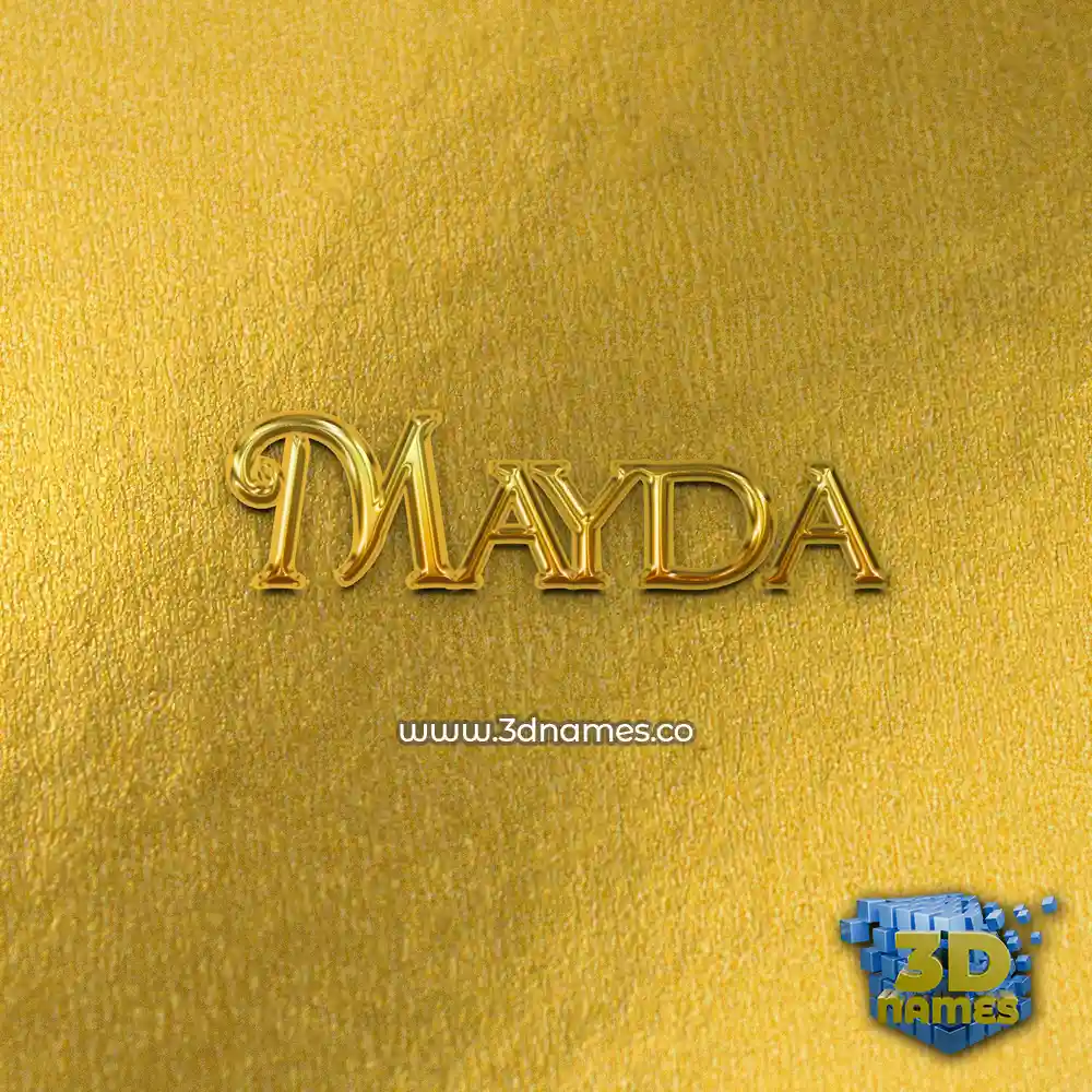 mayda in All Gold style - 3D name wallpaper