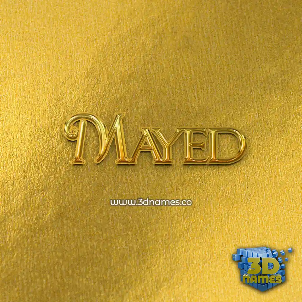 mayed in All Gold style - 3D name wallpaper