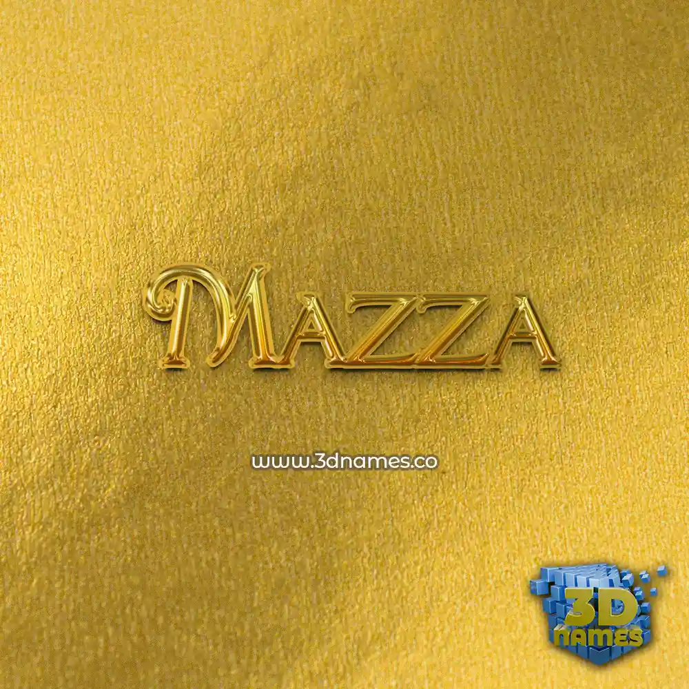 mazza in All Gold style - 3D name wallpaper