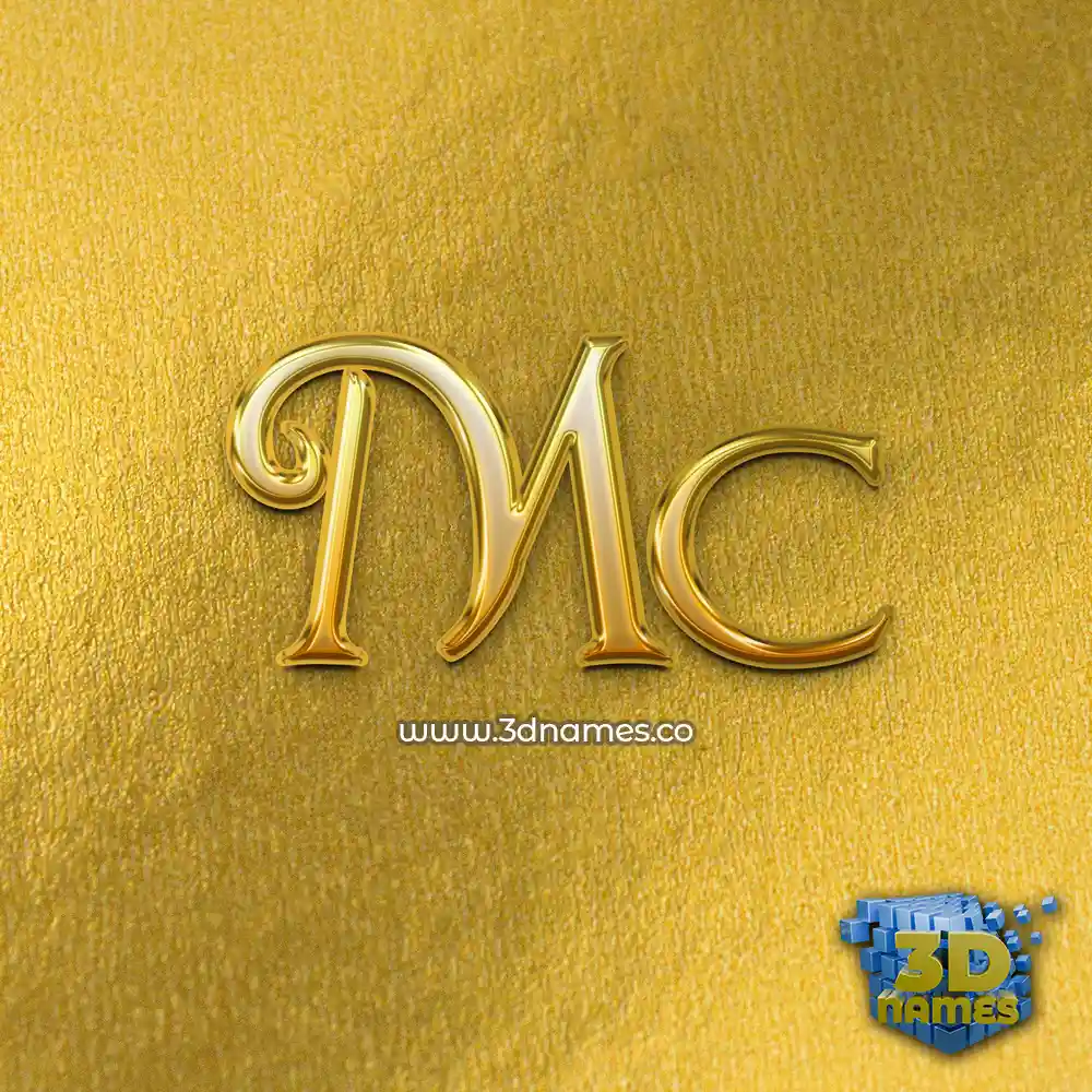mc in All Gold style - 3D name wallpaper