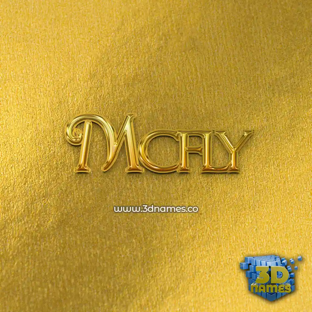 mcfly in All Gold style - 3D name wallpaper