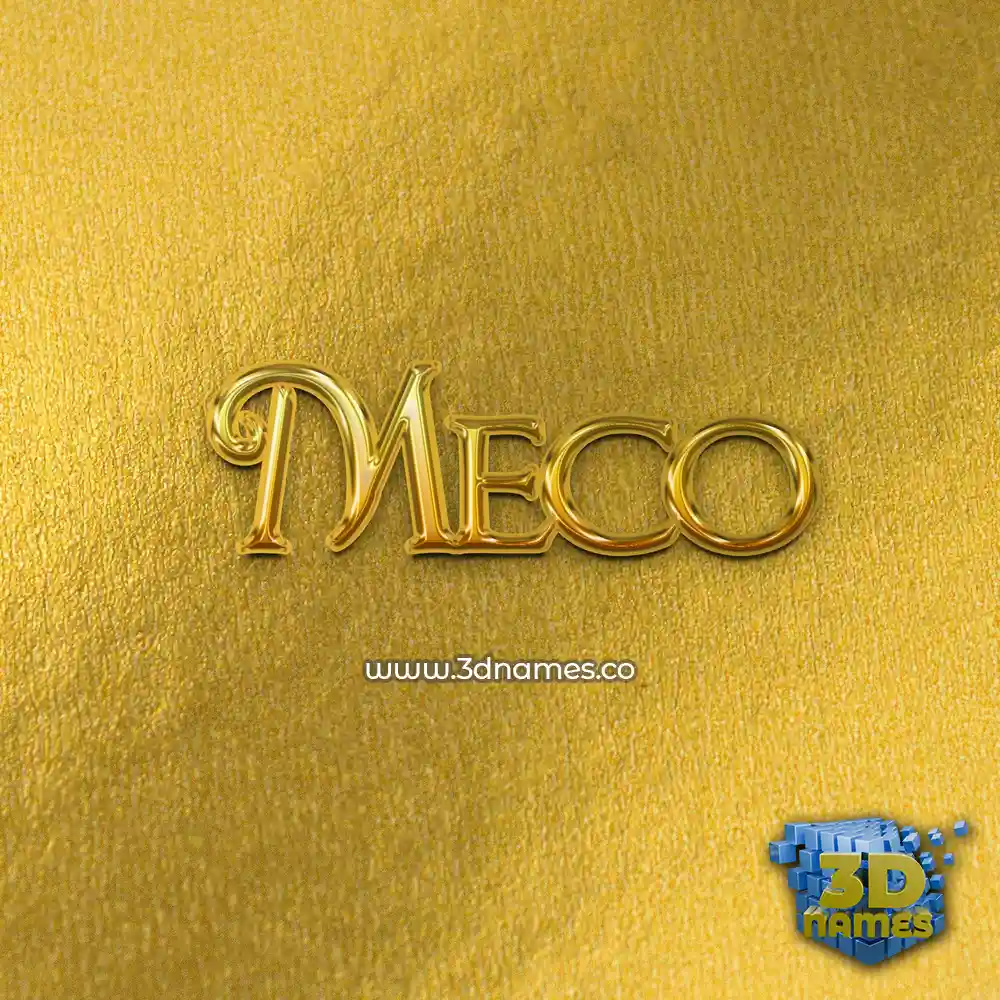meco in All Gold style - 3D name wallpaper