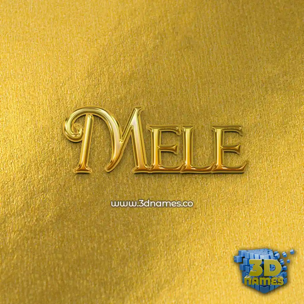 mele in All Gold style - 3D name wallpaper