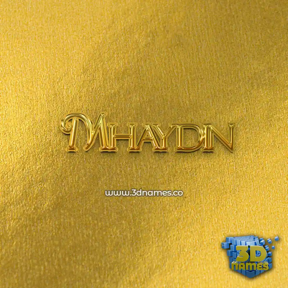 mhaydin in All Gold style - 3D name wallpaper