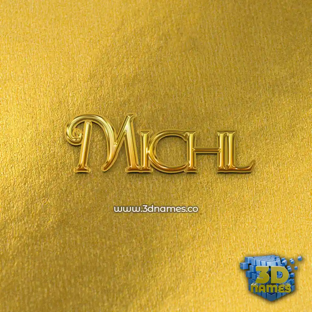 michl in All Gold style - 3D name wallpaper