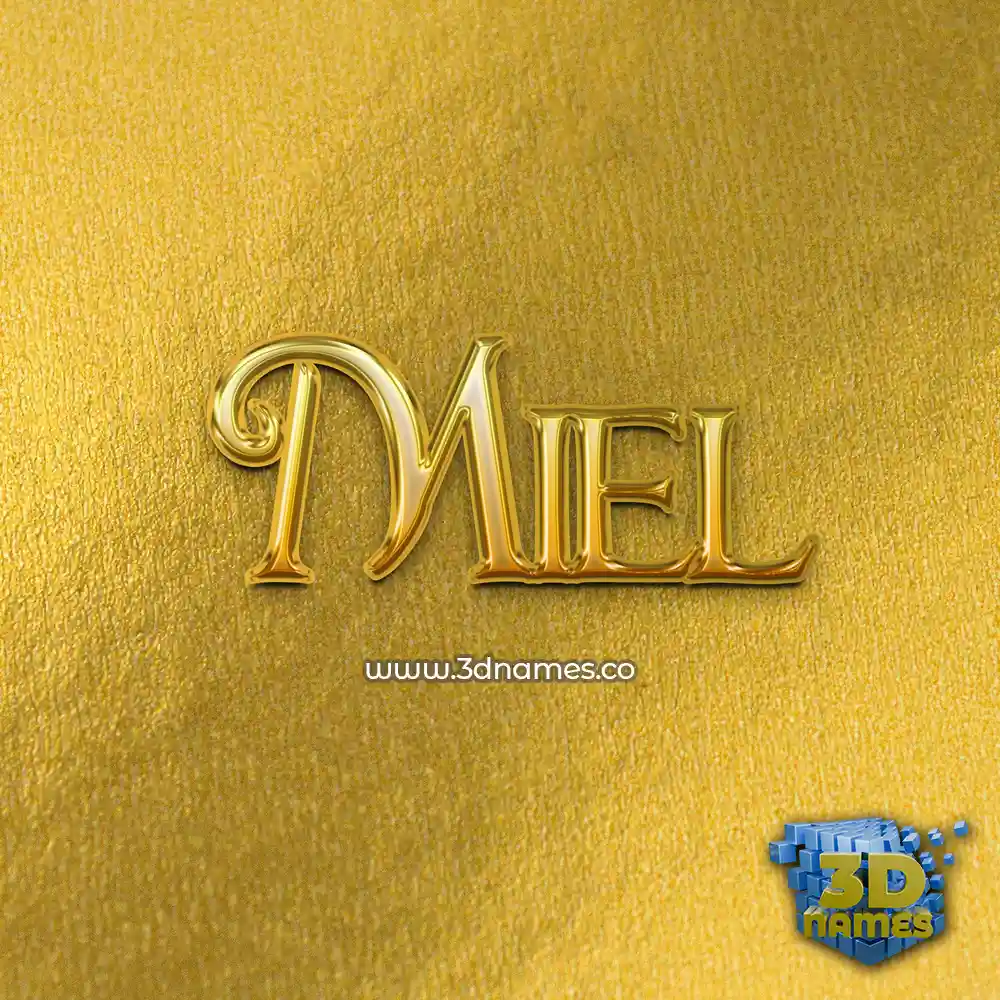miel in All Gold style - 3D name wallpaper