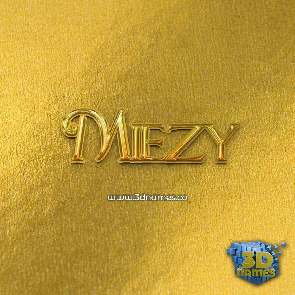 miezy in All Gold style - 3D name wallpaper