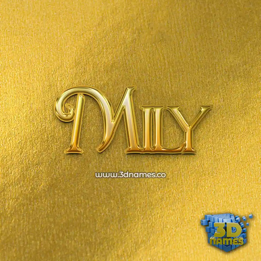 mily in All Gold style - 3D name wallpaper