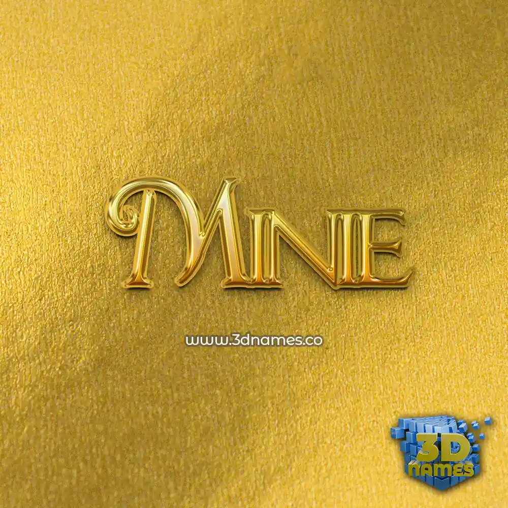 minie in All Gold style - 3D name wallpaper