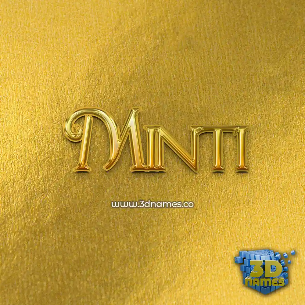 minti in All Gold style - 3D name wallpaper