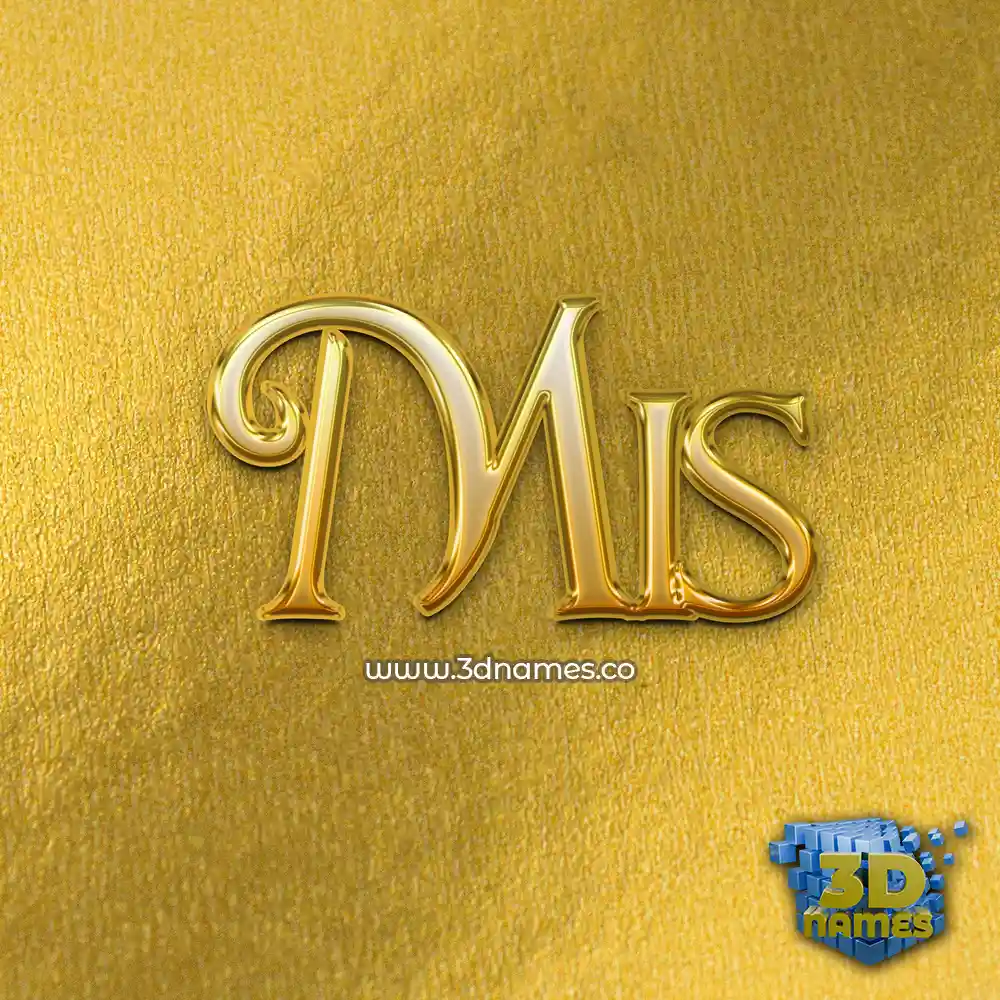 mis in All Gold style - 3D name wallpaper