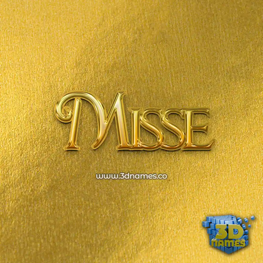 misse in All Gold style - 3D name wallpaper
