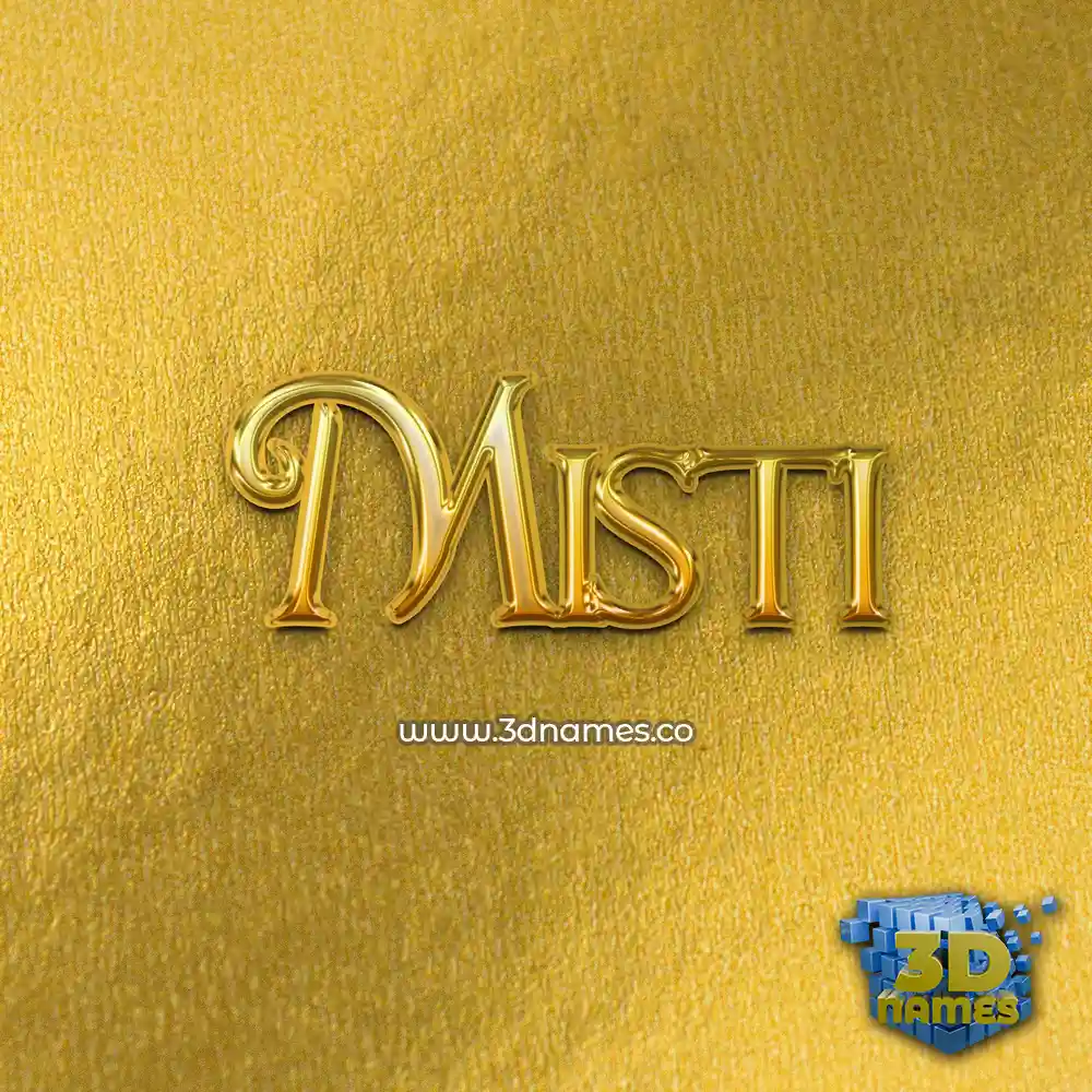 misti in All Gold style - 3D name wallpaper