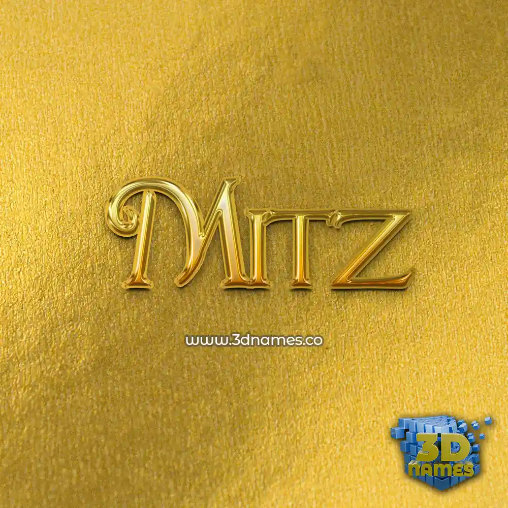 mitz in All Gold style - 3D name wallpaper
