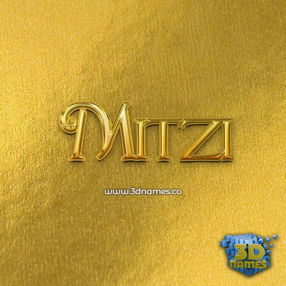 mitzi in All Gold style - 3D name wallpaper
