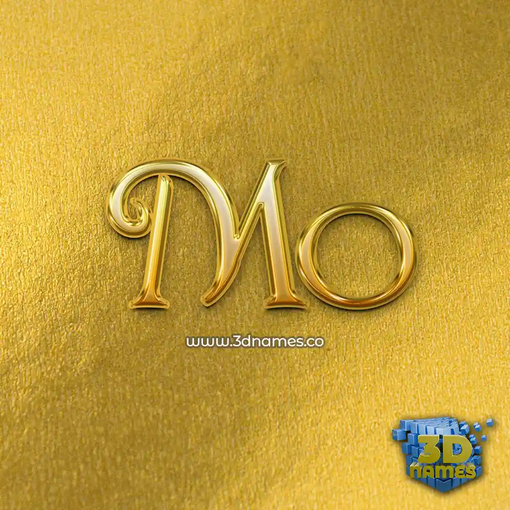 mo in All Gold style - 3D name wallpaper