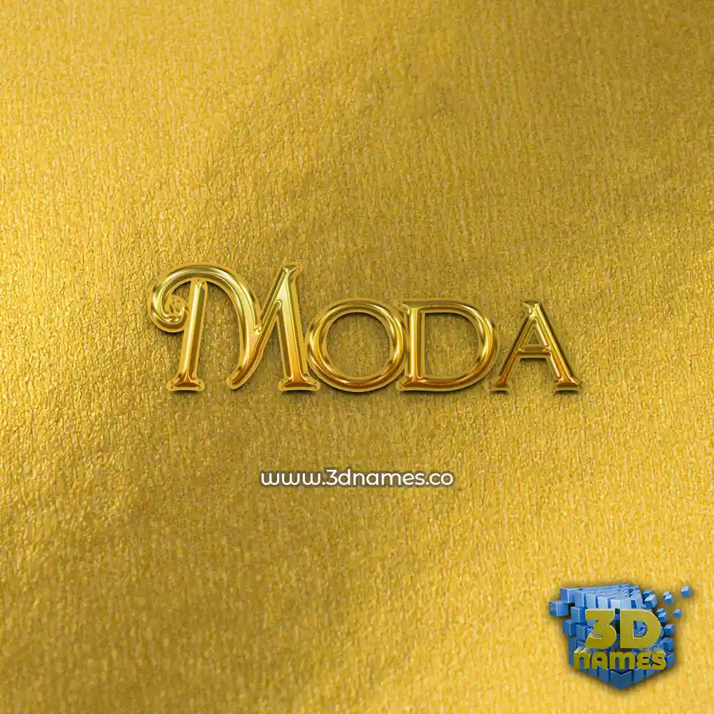moda in All Gold style - 3D name wallpaper