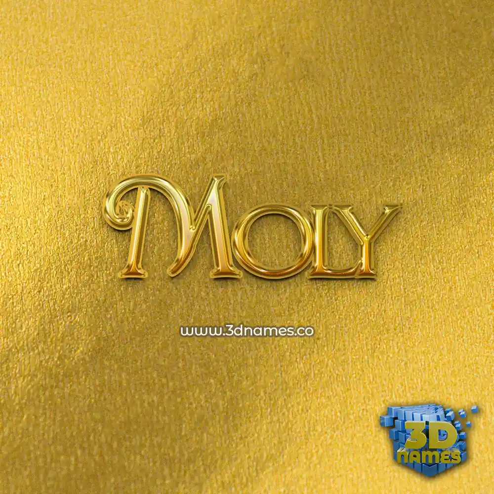 moly in All Gold style - 3D name wallpaper