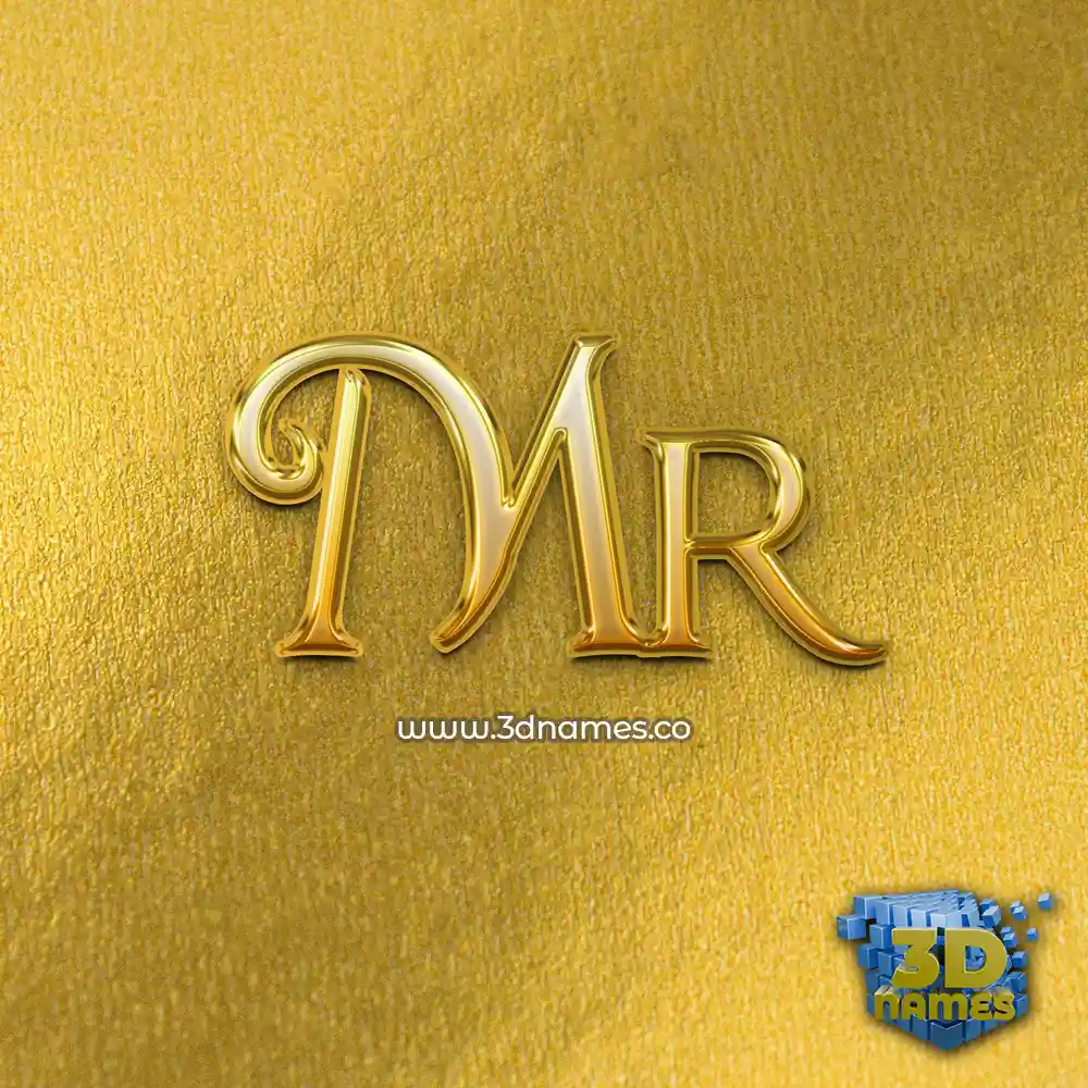 mr in All Gold style - 3D name wallpaper
