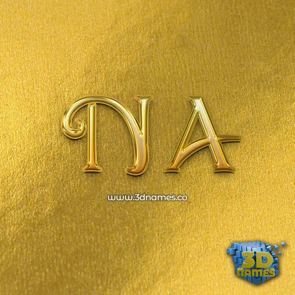 n a in All Gold style - 3D name wallpaper