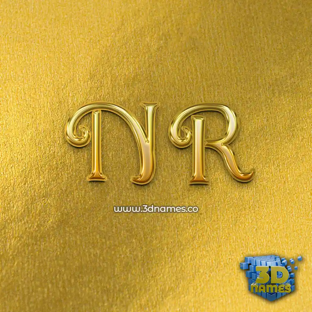 n r in All Gold style - 3D name wallpaper