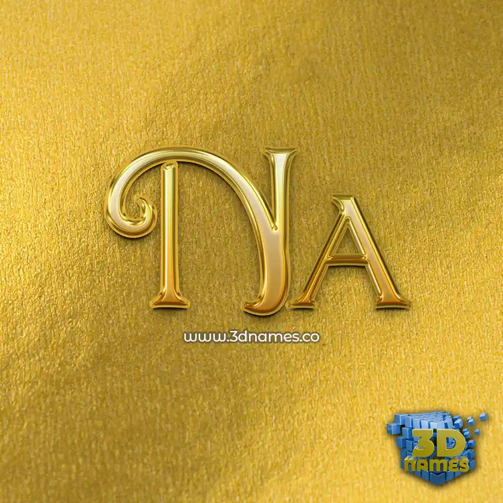 na in All Gold style - 3D name wallpaper