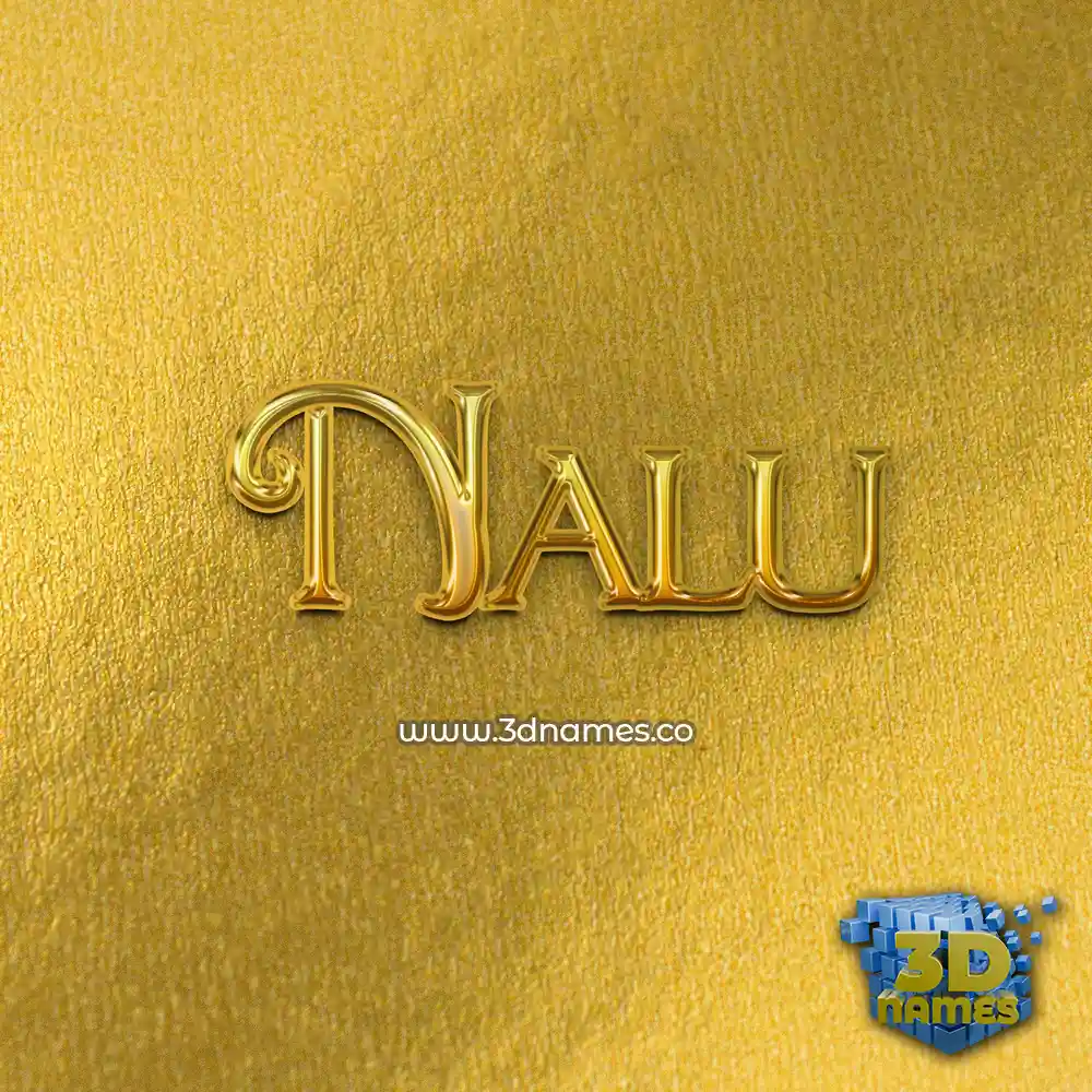 nalu in All Gold style - 3D name wallpaper
