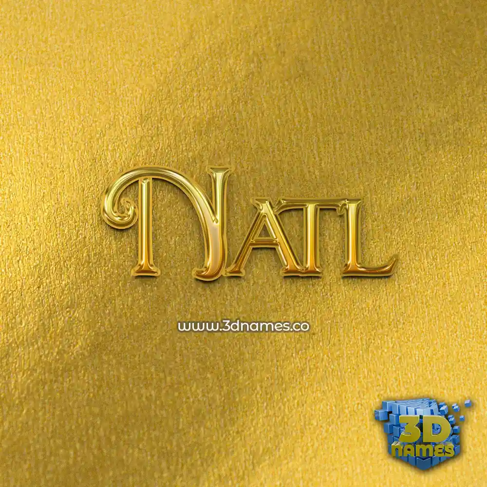 natl in All Gold style - 3D name wallpaper