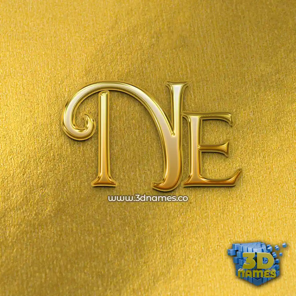 ne in All Gold style - 3D name wallpaper