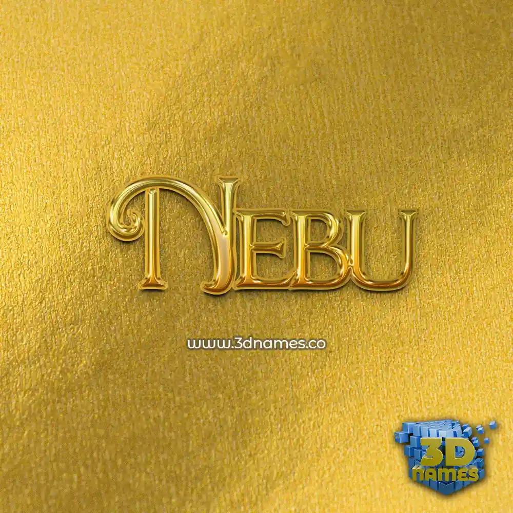 nebu in All Gold style - 3D name wallpaper