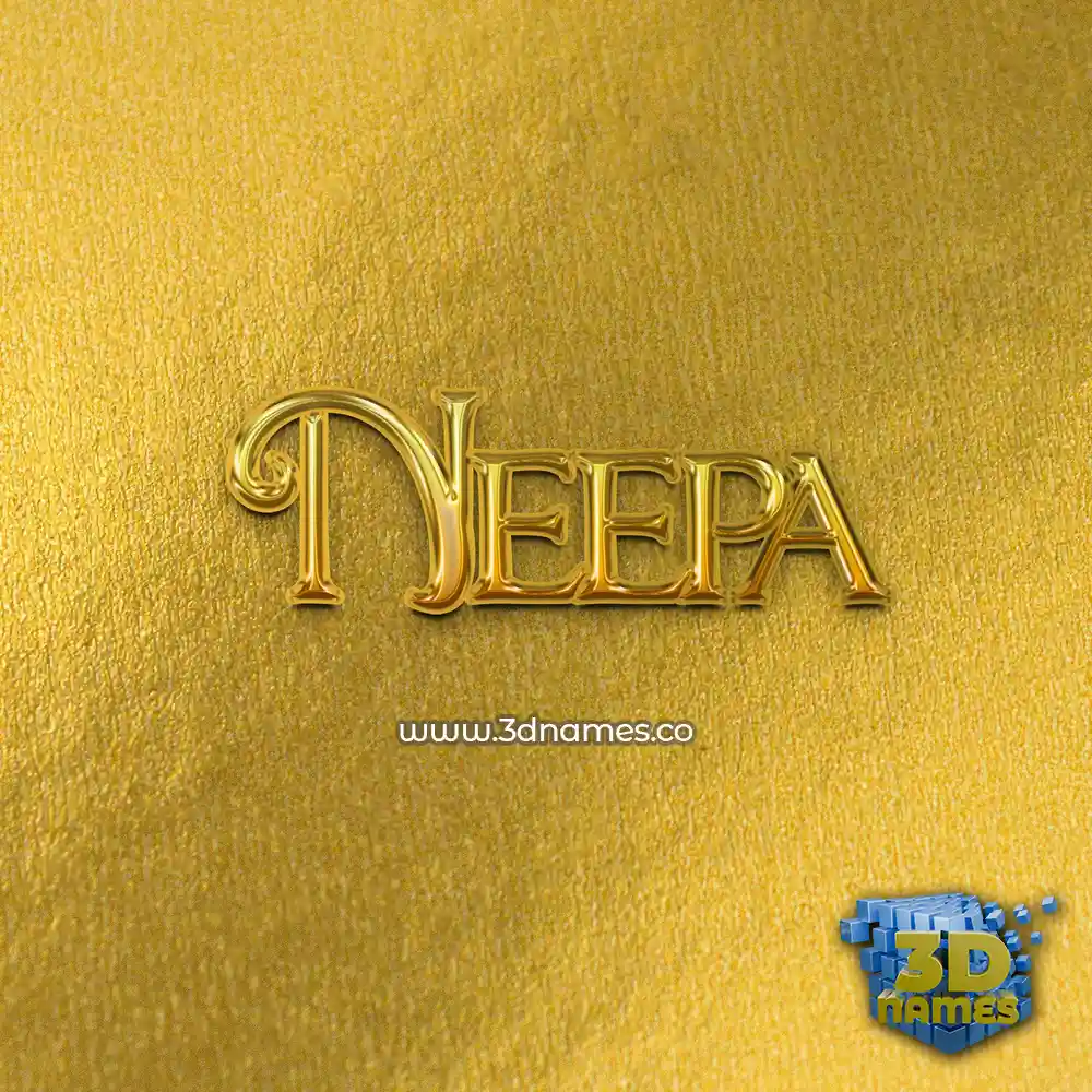 neepa in All Gold style - 3D name wallpaper