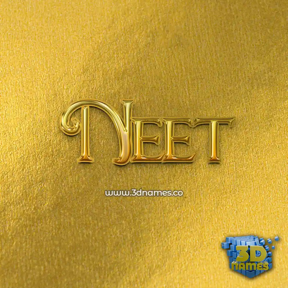 neet in All Gold style - 3D name wallpaper