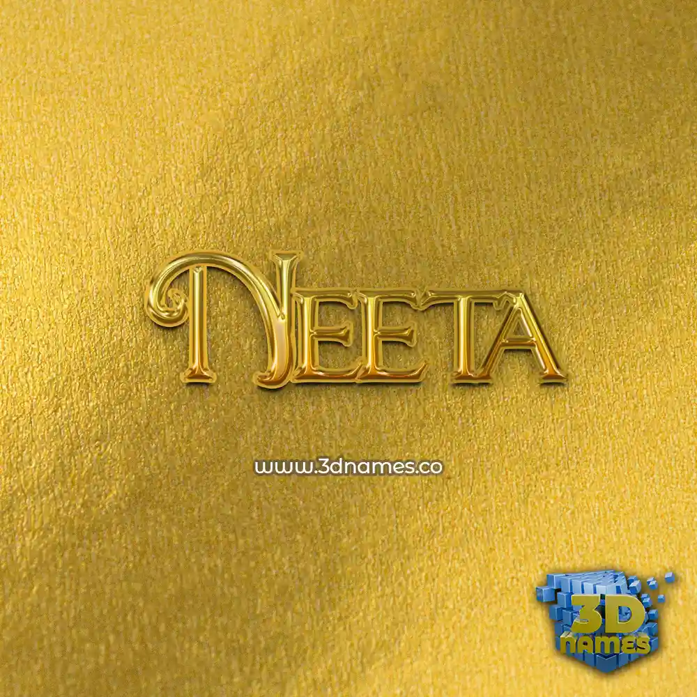neeta in All Gold style - 3D name wallpaper