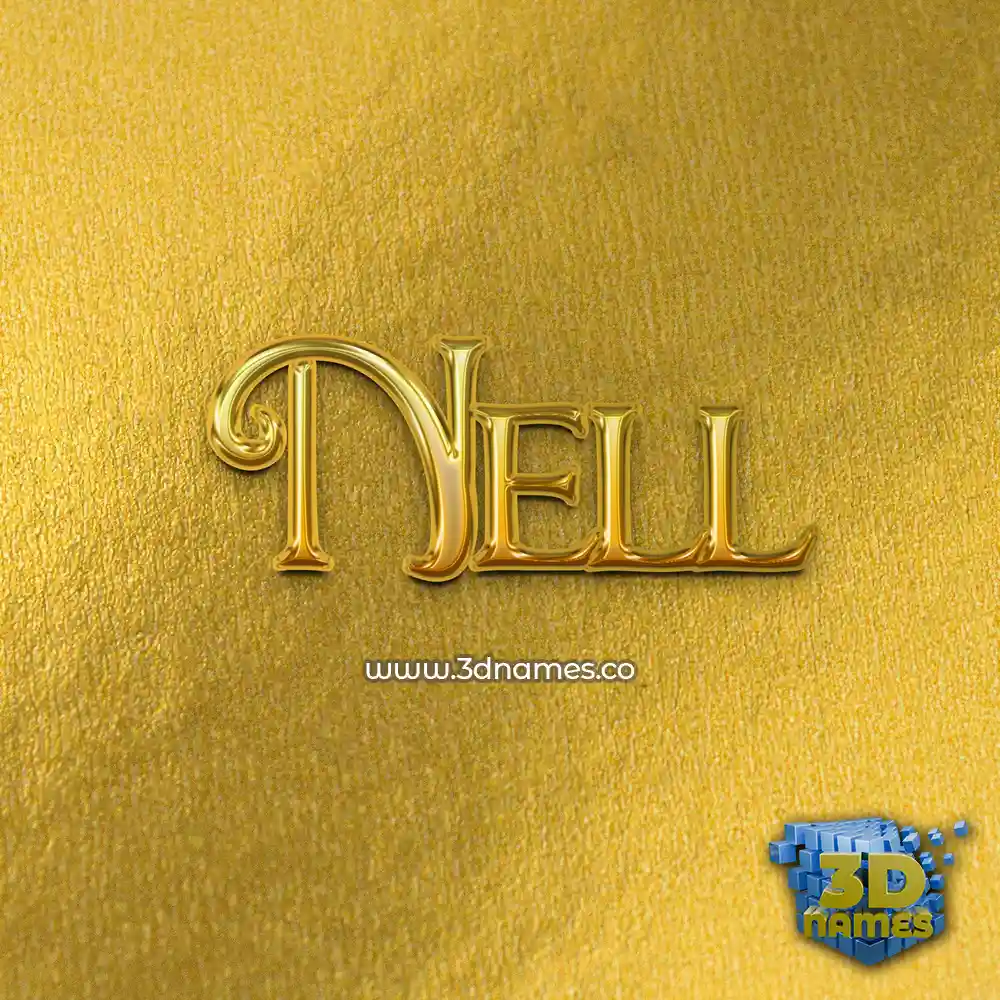 nell in All Gold style - 3D name wallpaper