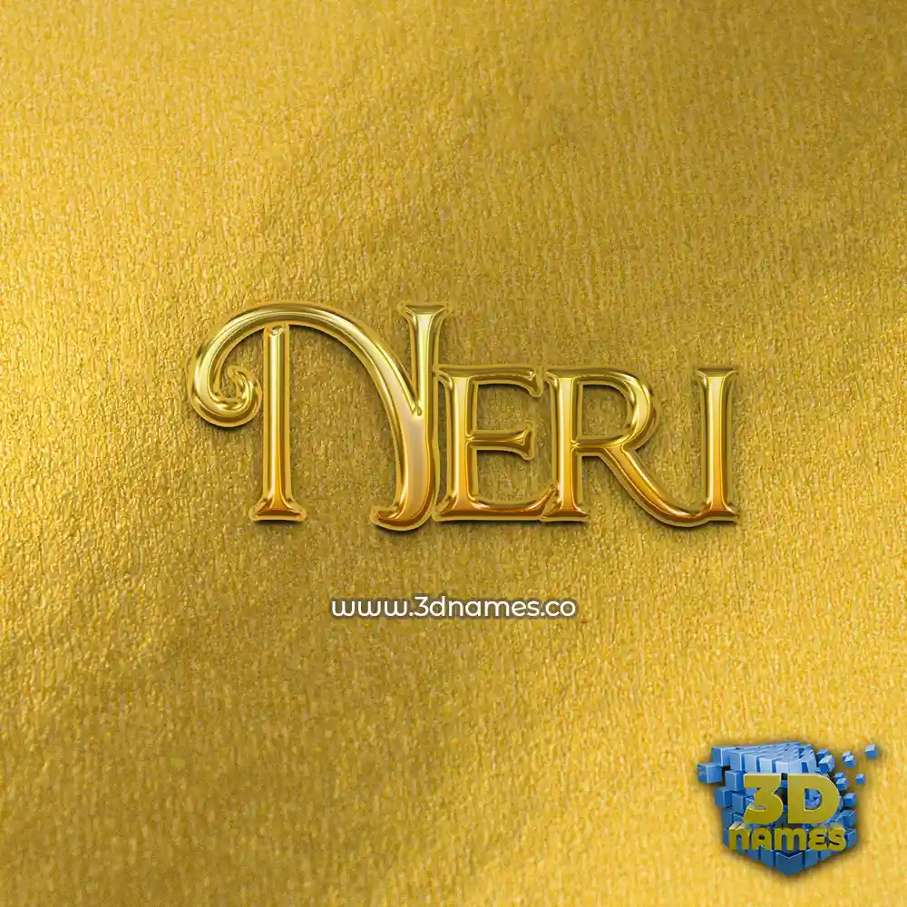 neri in All Gold style - 3D name wallpaper