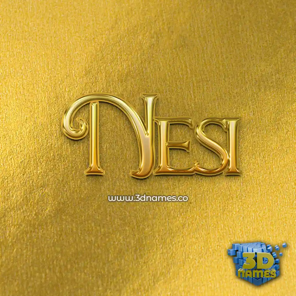 nesi in All Gold style - 3D name wallpaper