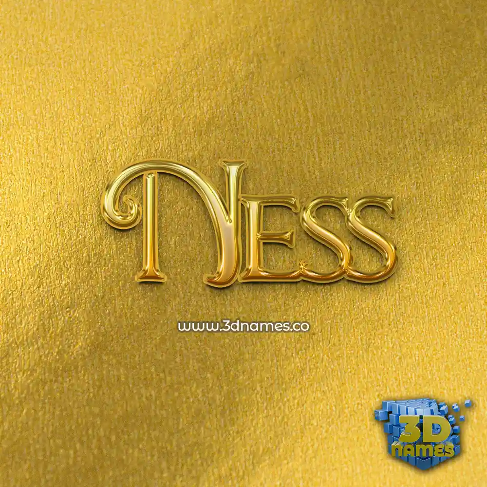 ness in All Gold style - 3D name wallpaper