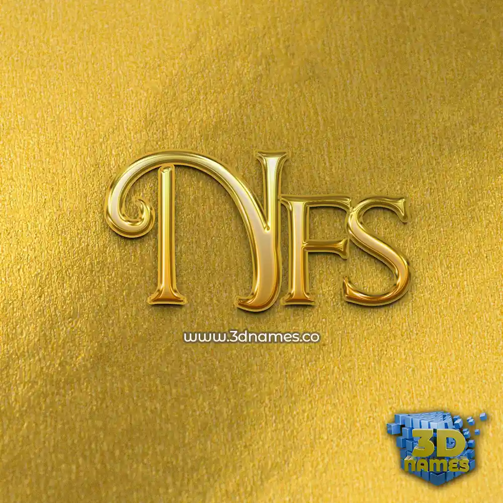 nfs in All Gold style - 3D name wallpaper