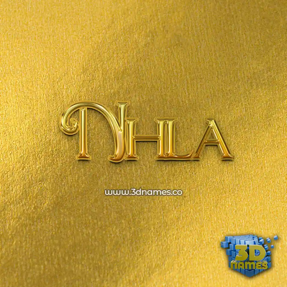 nhla in All Gold style - 3D name wallpaper