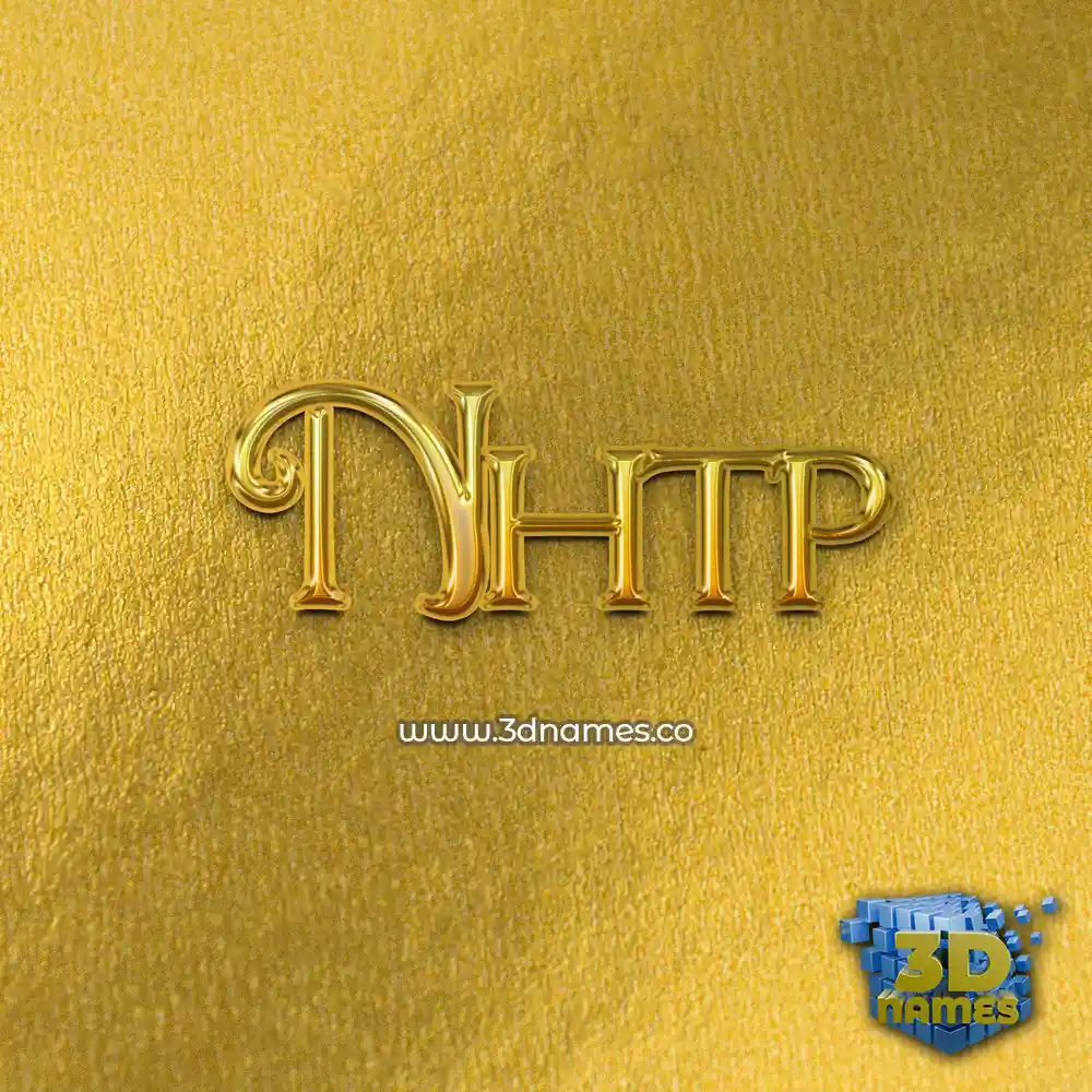 nhtp in All Gold style - 3D name wallpaper