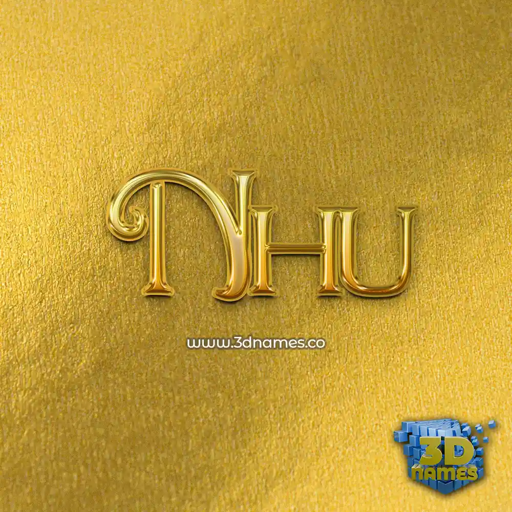 nhu in All Gold style - 3D name wallpaper
