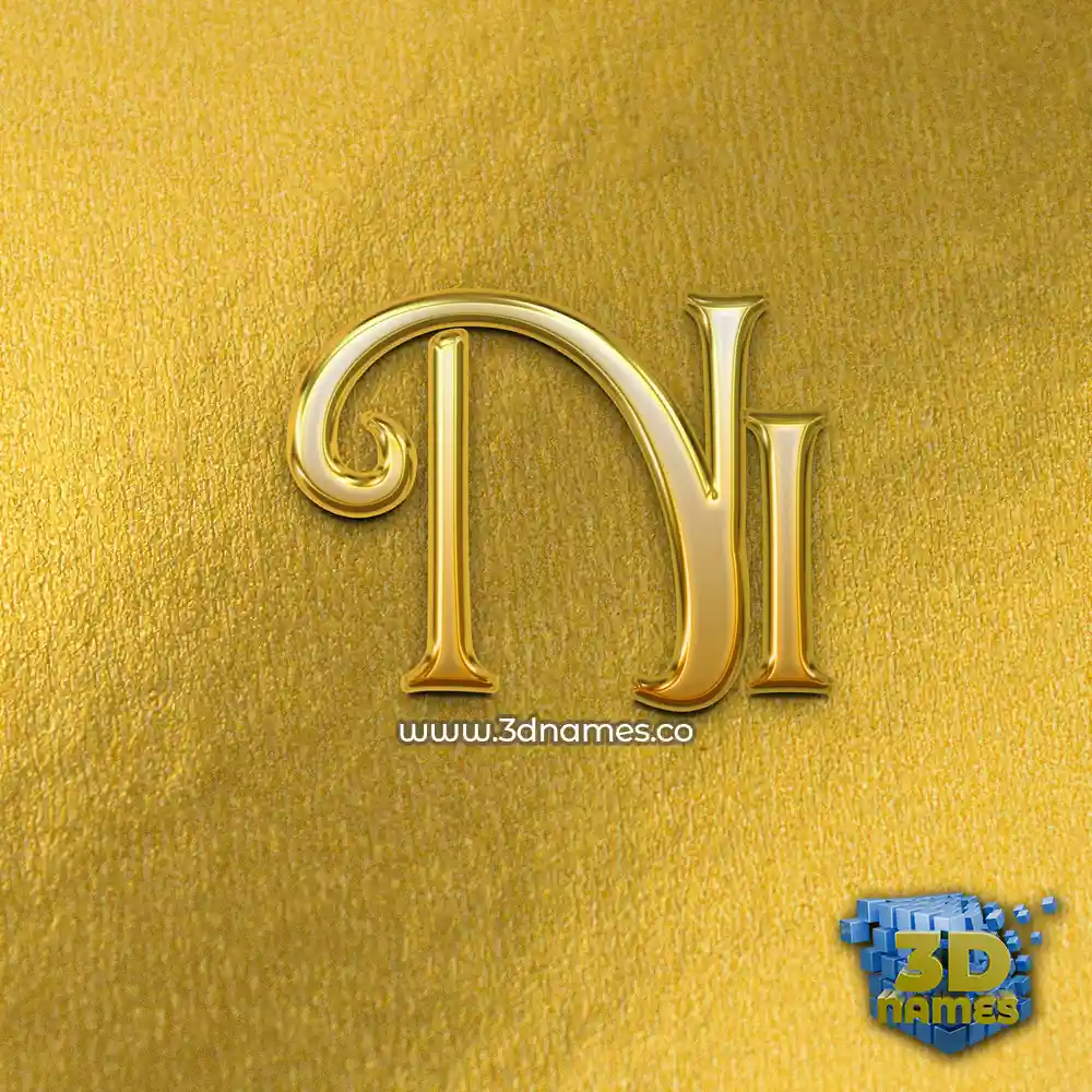 ni in All Gold style - 3D name wallpaper