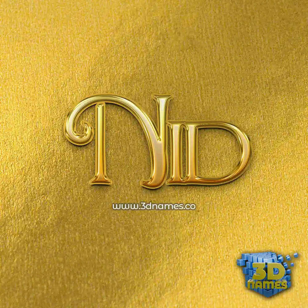 nid in All Gold style - 3D name wallpaper