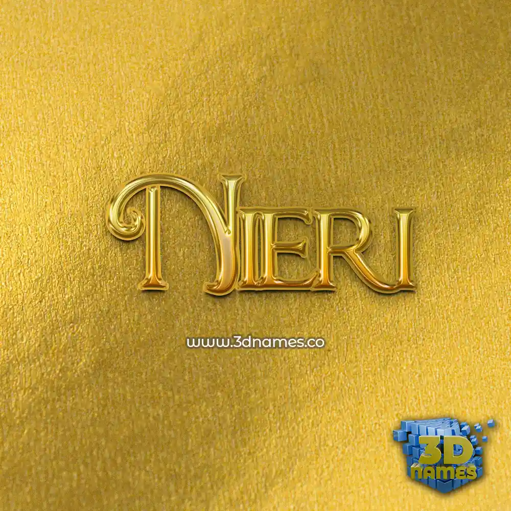 nieri in All Gold style - 3D name wallpaper