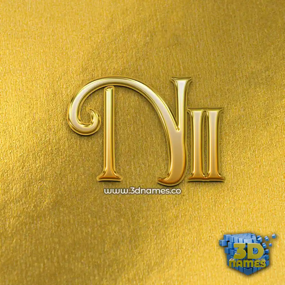nii in All Gold style - 3D name wallpaper