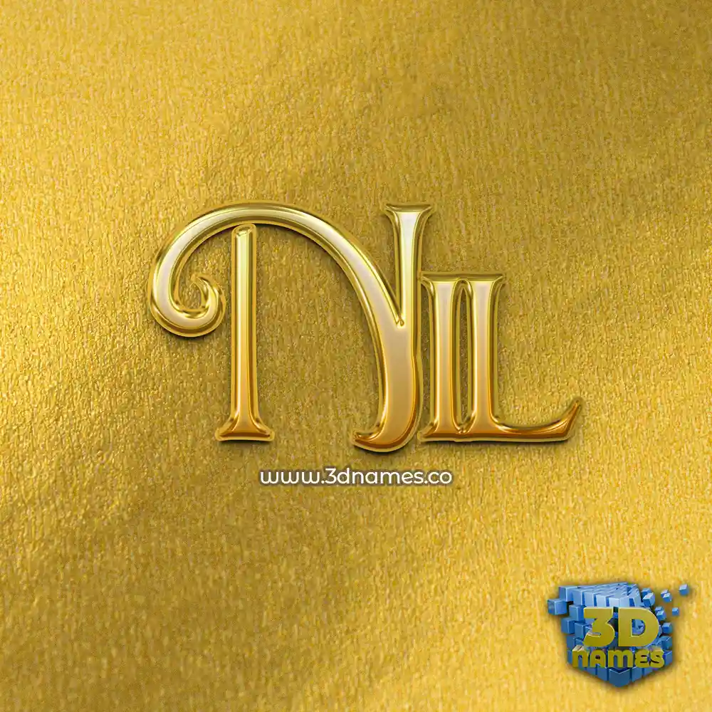 nil in All Gold style - 3D name wallpaper