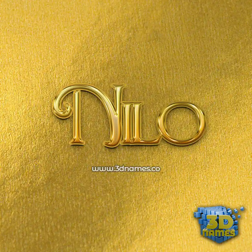 nilo in All Gold style - 3D name wallpaper