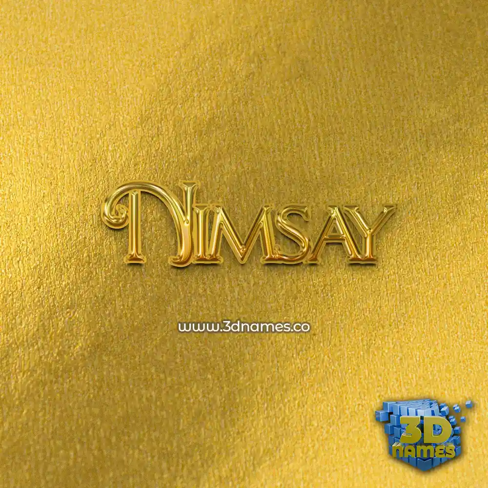 nimsay in All Gold style - 3D name wallpaper