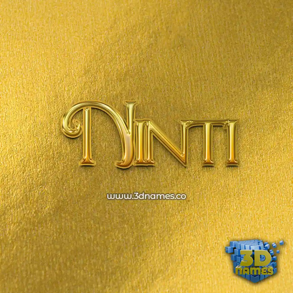 ninti in All Gold style - 3D name wallpaper